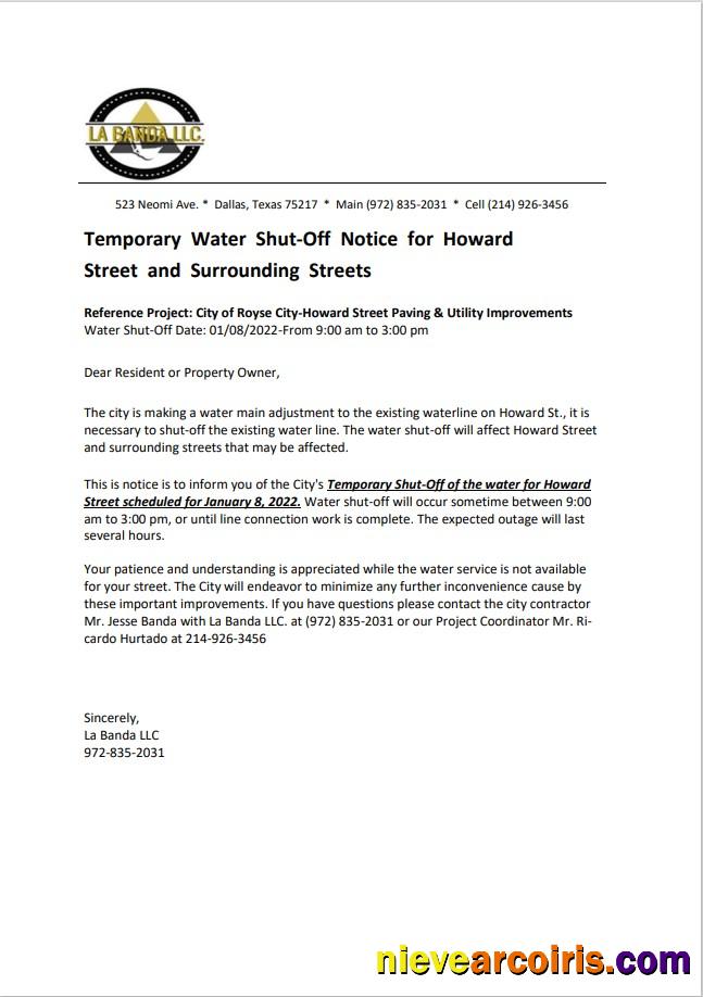 USA Texas La Banda utility water